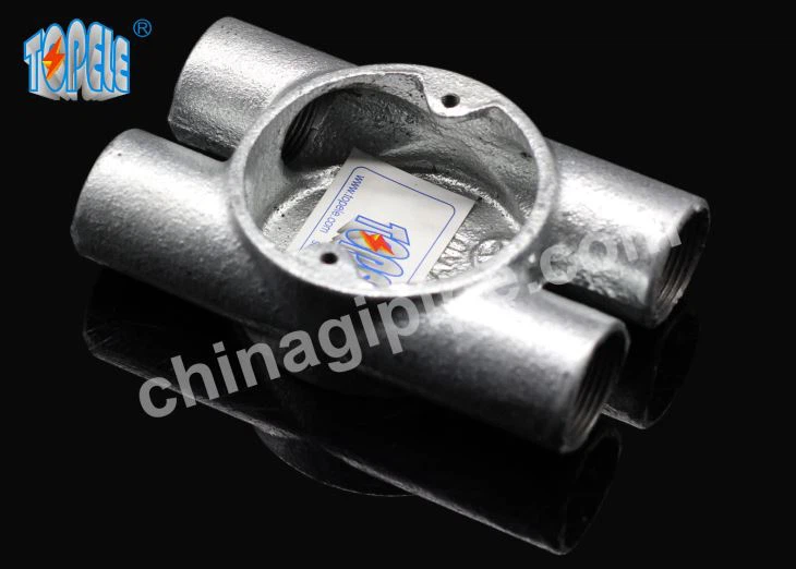 Twin via boîte de jonction circulaire H chemin Conduit Conduit électrique fonte malléable ou des raccords de Conduit d’aluminium GI